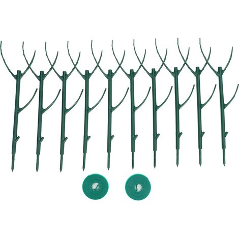 Tuteurs pour plantes grimpantes, hauteur réglable, pour plantes d'intérieur et d'extérieur, robustes, pour Monstera grimpant, montage facile avec attaches, lot de 10 (1/5)