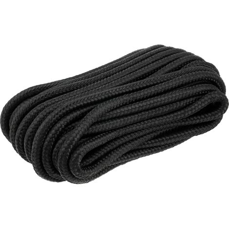 Geflochtenes Polypropylen-Seil 14 mm, 20 m, schwarz