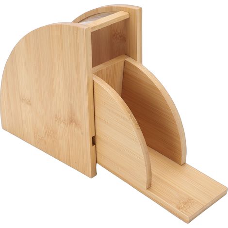 Fächerförmiger Kaffeefilterhalter mit verschiebbarem Gestell zur Aufbewahrung von Papierfiltern, ideal für Küchenarbeitsplatten und Kaffeebars. (1/5)
