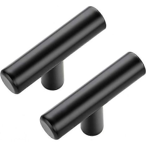 Boutons de meuble vintage, lot de 10 poignées de porte de placard en acier inoxydable noir avec vis, pour commode, tiroir (1/5)
