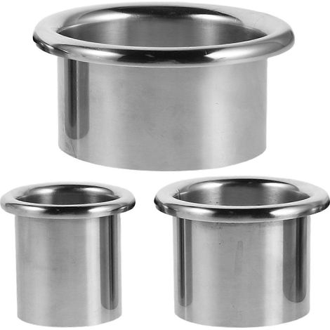 Lot de 3 supports pour sèche-cheveux en acier inoxydable, à fixer sur un bureau de salle de bain - Organisateur de sèche-cheveux, support tubulaire pour coiffeur, meuble-lavabo ou bureau de salon. (1/5)