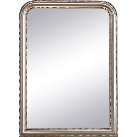 Vente-Unique – Miroir sur pied vintage en bois de paulownia – Dimensions L. 80 x H. 110 cm – Couleur champagne – Type trumeau élégant