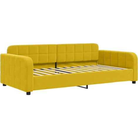 Maison Exclusive - Letto da Giorno Giallo 100x200 cm in Velluto (1/5)