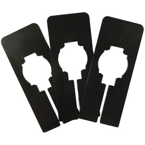 30 PCS Séparateurs de Placard Rectangulaires en Plastique Noir avec un Marqueur Bonus, Écrivables et Réutilisables pour le Tri par Taille, Couleur, Marque, Nouveautés, Taille 5cm x 12.6cm (1/3)