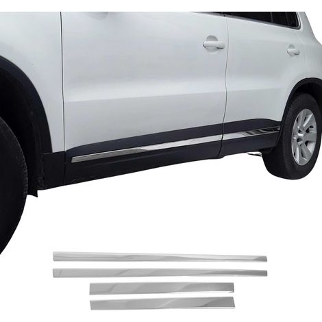 Garniture Baguette de porte latérale pour VW Tiguan 2007-2016 en acier inox 4Pcs