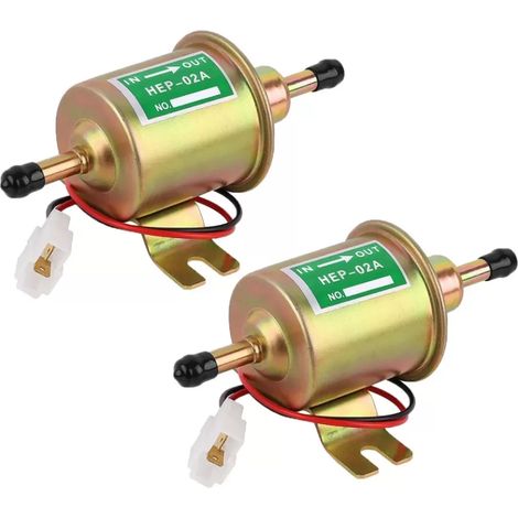 Pompe À Carburant - Pompe Électrique 12 V - Pression Basse - Débit 70 L/h - Raccord 8 mm - Modèle HEP-02A - 1 Pièce (1/5)
