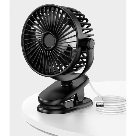 Electric Fan - KZQ - Portable - USB Rechargeable - Strong Wind - 360° Rotating Blades (1/4)