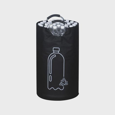 Zusammenklappbarer Recyclingbehälter – Flascheneimer mit Griff  Büro, Schlafzimmer, Waschküche, Garten, leicht zu transportieren, platzsparend, robust, Abfallmanagement, 38 x 67 cm