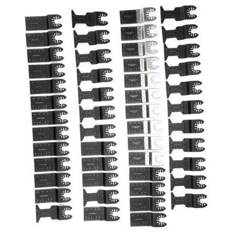 Kit de 50 lames de scie oscillantes bimétalliques à dégagement rapide, outil combiné de coupe/percussion (1/5)