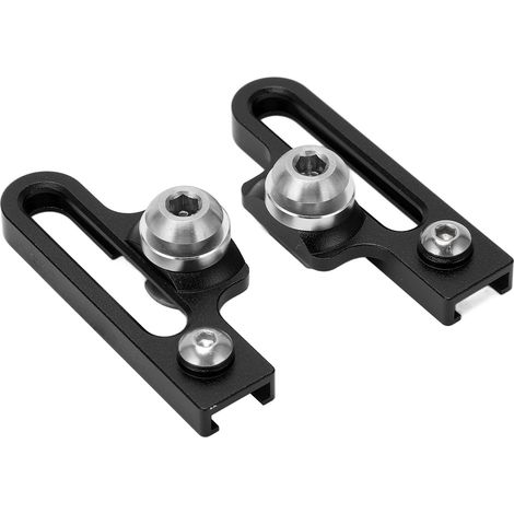 Lot de 2 plaquettes de frein à collier en C en alliage d'aluminium, rallonge d'étrier de frein pour vélos de route, noir