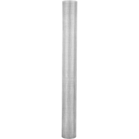 Mophorn Grillage Galvanisé Maille Carrée 12,7 mm, Rouleau de Grillage Soudé 1,8 x 15,2 m avec Fil Métallique Calibre 19 pour Clôtures de Jardin, Enclos à Poules et Protection des Plantes (1/5)