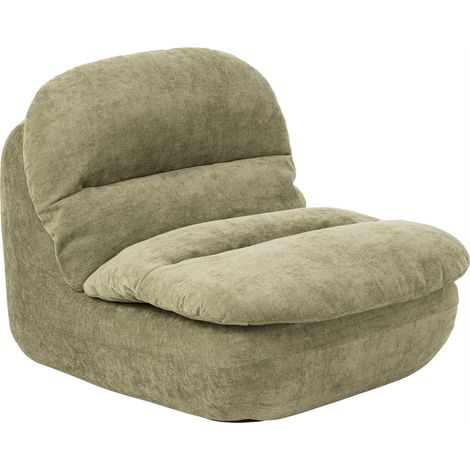 Chaise longue en tissu vert moelleuse - vert (1/5)