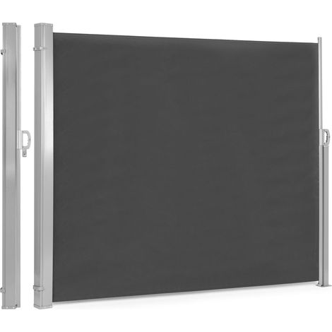 Toldo lateral plegable estor enrollable proteccion para jardin terraza antracita (1/5)