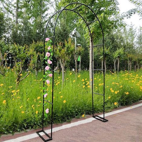 Largeur Côté: 25cm ( Size : 1.2mx2.2m/3.9ftx7.2f） Grande Arche De Jardin En Métal, Support Pour Plantes Grimpantes, Tuyau Galvanisé De 19 Mm, Arceau À Rosiers