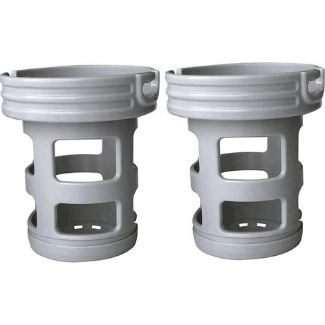 Lot de 2 Accessoires de Spa pour MSP, Comprend 2 adaptateurs de Base à Visser de Rechange, 2 filtres de Piscine gonflables à Ressort, Filtre de Piscine de Type Spa ondulé (1/4)