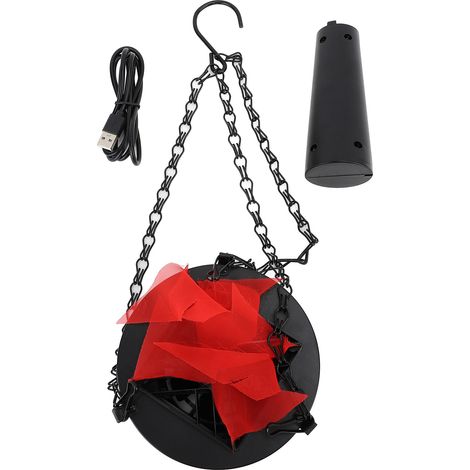 Lumière de flamme suspendue LED rechargeable par USB, faux feu de camp, décorations de fête d'halloween, de noël, pour intérieur et extérieur (1/5)