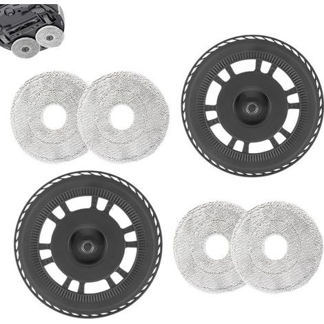 4 paños de fregona con 2 soportes de repuesto, Aptos para aspiradoras robot Dreame X30 Series/ S10 Pro Ultra/ L10s Ultra Gen2/ X40 Ultra (1/5)
