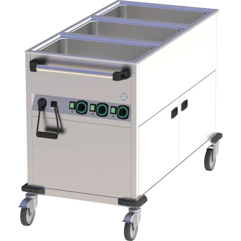Bain marie mobile électrique GN 3-1/1 recouvert commande sur le côté court RM - BMPK 3120 CS - RM Gastro
