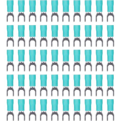 Lot de 50 cosses à sertir SV5.55, connecteurs de câble en U de type AWG 1210 sécurisés pour l'industrie électronique et l'éclairage public. (1/5)