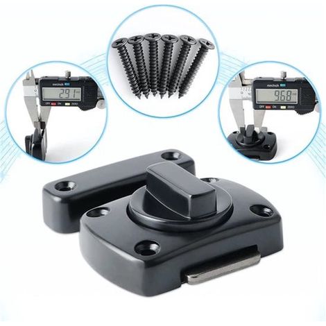 Cerradura de puerta premium，cerradura de puerta，cerradura de seguridad para puerta，protección antirrobo，cerrojo para puerta，negro mate，2025 (1/4)