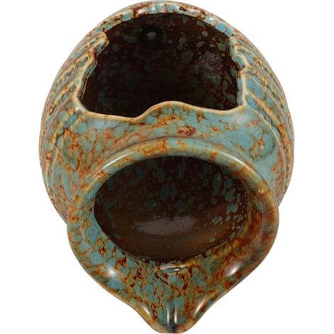 Fontaine Décorative en Pot Céramique Écopot Petit Modèle 14 Cascade de Jardin sans Pompe pour Bassin à Poissons, Décoration Intérieure et Extérieure, Fontaine de Cour Écologique (1/5)