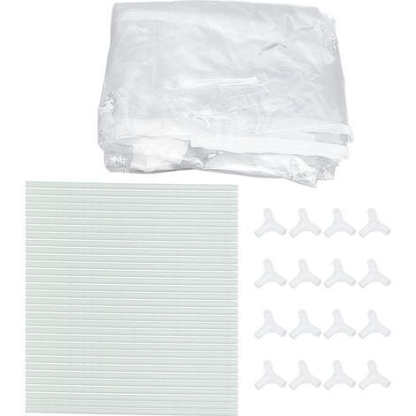 Invernadero portátil de jardín con cubierta de PVC transparente, ideal para el invierno en una terraza, balcón o patio. (1/5)