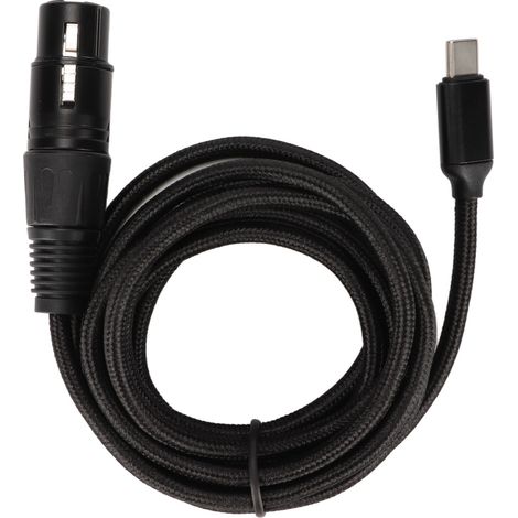 Câble USB-C vers XLR femelle, faible bruit, HIFI, brancher et utiliser, pour microphone USB-C, compatible Windows, 2 mètres (6,6 pieds) (1/5)