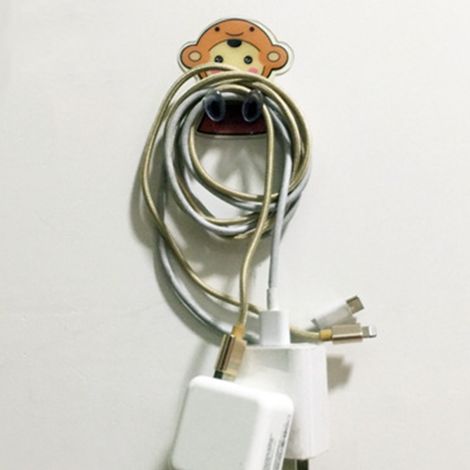 Wandhaken mit Tiermotiv aus PET-ABS-Material, stabil, tragfähig, selbstklebend, für Büro und Stromkabel (1/5)