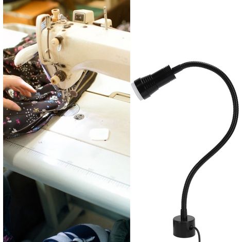 Lampe de travail LED 5 W pour machine à coudre, à col de cygne flexible et base magnétique, compatible avec les tours à coudre (prise européenne 110-220 V). (1/5)