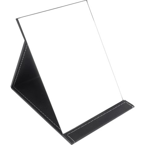 Miroir De Maquillage PU Miroir De Coiffeuse De Bureau Vintage Portable pour Maquillage Et Rasage Élégant Et (1/5)