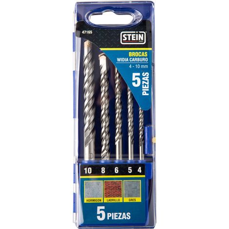 Stein-Hartmetall-Widia-Bohrer-Set 4–10 mm, 5-teilig