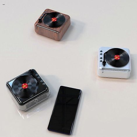 Enceinte sans fil portable et résistante pour disques vinyles, platine vinyle créative, radio portable, enceinte sans fil Hi-Fi. (1/5)
