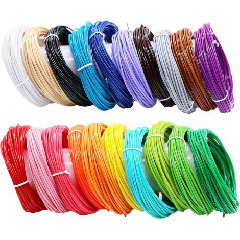Filament PLA 1.75 mm, 20 Couleurs, 10M Chacun, PLA de Filament de Stylo D'impression 3D, 3D Pen Filament pour Enfants et Adultes, PLA Filament Accessoire Pack pour Stylo 3D et Imprimante 3D (1/5)