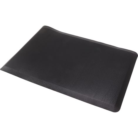 Tapis de cuisine imperméable et résistant à l'huile, 44 x 70 cm, noir, pour la décoration intérieure, bureau ou hôtel.