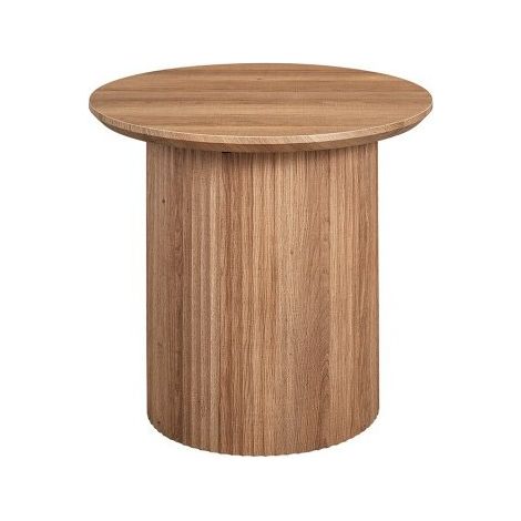 Table basse VAGOS – Effet chêne vieilli – Diamètre 50 cm