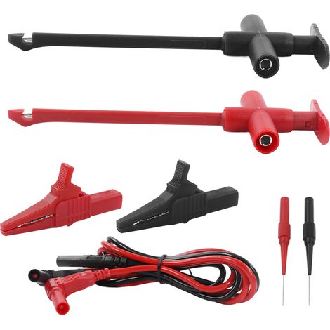 Kit de pointes de test multimètre en laiton PVC PA, cordons de mesure 30VAC-60VDC max 19A, jeu de sondes de contrôle pour électricien (1/5)