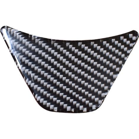 (noir) Couvre-volant autocollant en fibre de carbone pour voiture, accessoire intérieur compatible avec BMW Série 2 F45 F46 X1 F48 M, logo à rayures, décoration 3D (1/5)