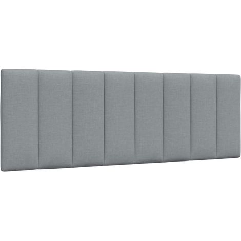 Kopfteil-Kissen Hellgrau 140 cm Stoff vidaXL769661