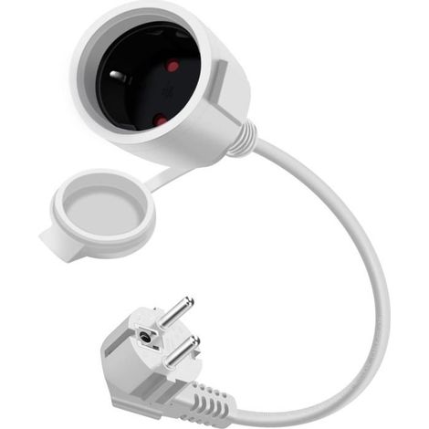 Cable D'extension pour Schuko Coudé 16A 250V Mini Rallonge Electrique Rallonge électrique Courte Schuko 2 AC Prise IP44 (1/5)