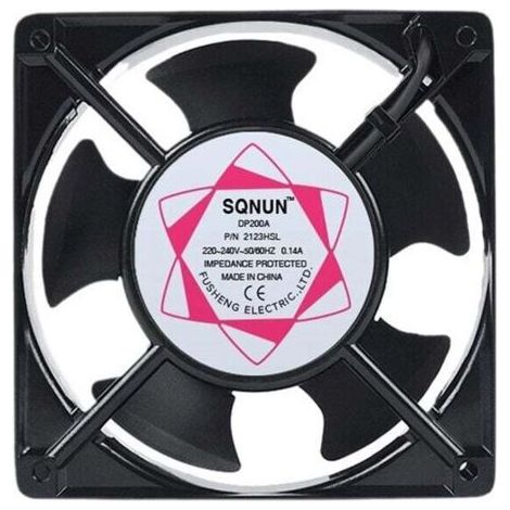Ventilateur Axial Universel Pour Boîte Cheminée Insérable Haute Température Pales Métal Silencieux 120x120x38mm