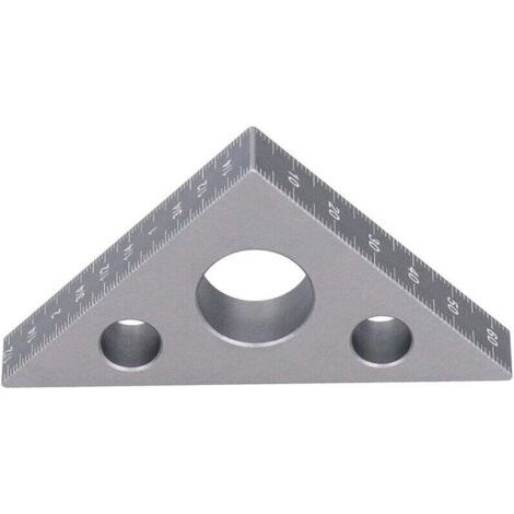 Règle Triangulaire Argent Épaissir Alliage D'aluminium Haute Hardnes Aluminium Épaissie Alliage Hauteur Règle Métrique et Impérial Outil De Mesure Du Bois