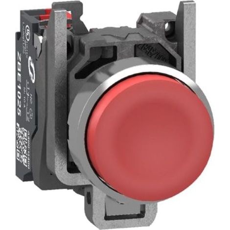 Pulsante momentaneo rosso 22mm 1NC Push-In SCHNEIDER - XB4BL425