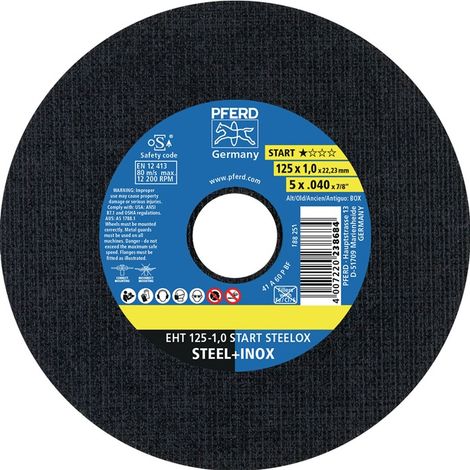 PFERD TOOLS EHT 125-1,0 START STEELOX (50) 69198290 Trennscheibe gerade 125 mm 50 St. Edelstahl, Sta