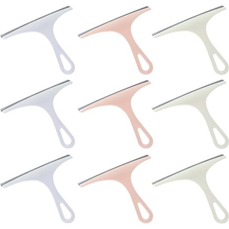 CCYKXA Raclette à Vitre 9 Pièces Grattoir sans Traces, Lot Coloré pour Nettoyage de Miroirs, Vitres de Voiture et Salle de Bain, Protège la Surface sans Frottement