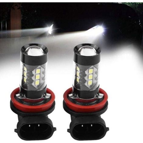 Ampoule Led H8 H11 - 6000 K - 80 W - 12 V À 24 V - Pour Antibrouillard Et Feu De Jour - 2 Pièces (1/4)