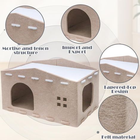 Maison pour chat en feutre - Cabane niche pour chat confortable et design (1/5)
