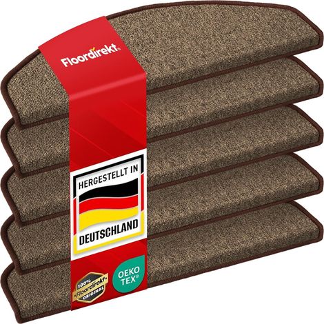 x15 Tapis de marche demi-circulaires London Pro - Marron foncé