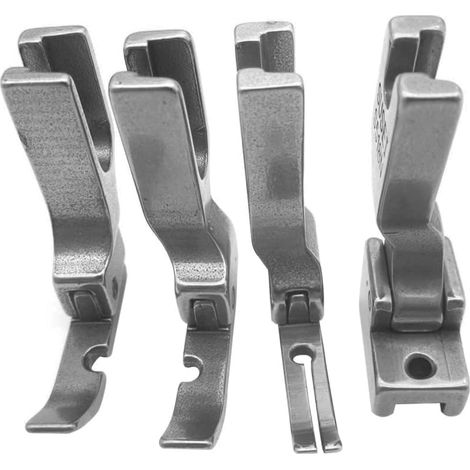 Set mit 4 Reißverschlussfüßen, links, rechts, schmal, unsichtbar, für Industriemaschinen (1/5)