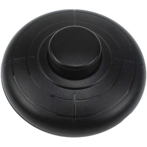 Runder Fußschalter 1 Stück - Durchmesser 70 mm x 31 mm - schwarz, 250 V/2 A, geeignet für 2- oder 3-adrige Kabel, geeignet für Tischlampen und Stehlampen (1/4)