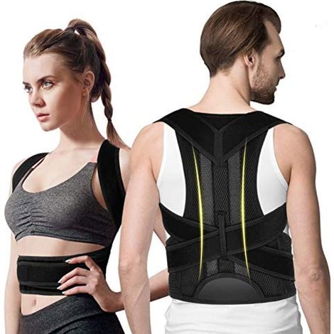 Corrector de postura, faja ajustable, soporte lumbar, transpirable, para hombres y mujeres (1/5)